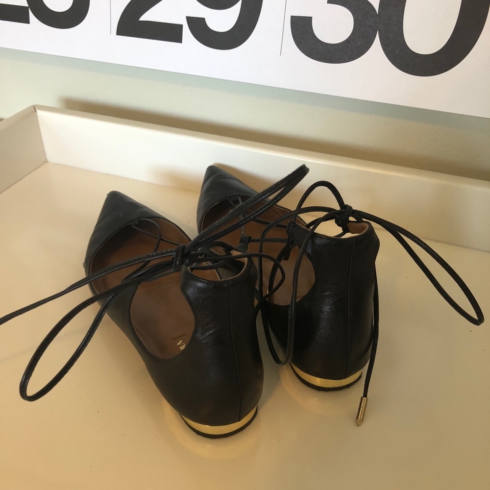 Aquazzura Lace Up Flats
